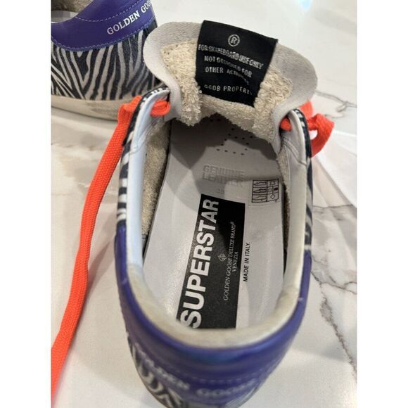 Golden Goose Superstar Zebra-Striped Sneakers Size 38 - Picture 9 of 9